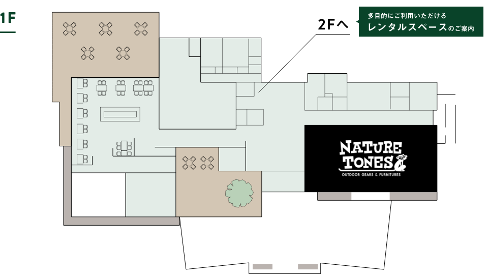 1Fのフロアマップ