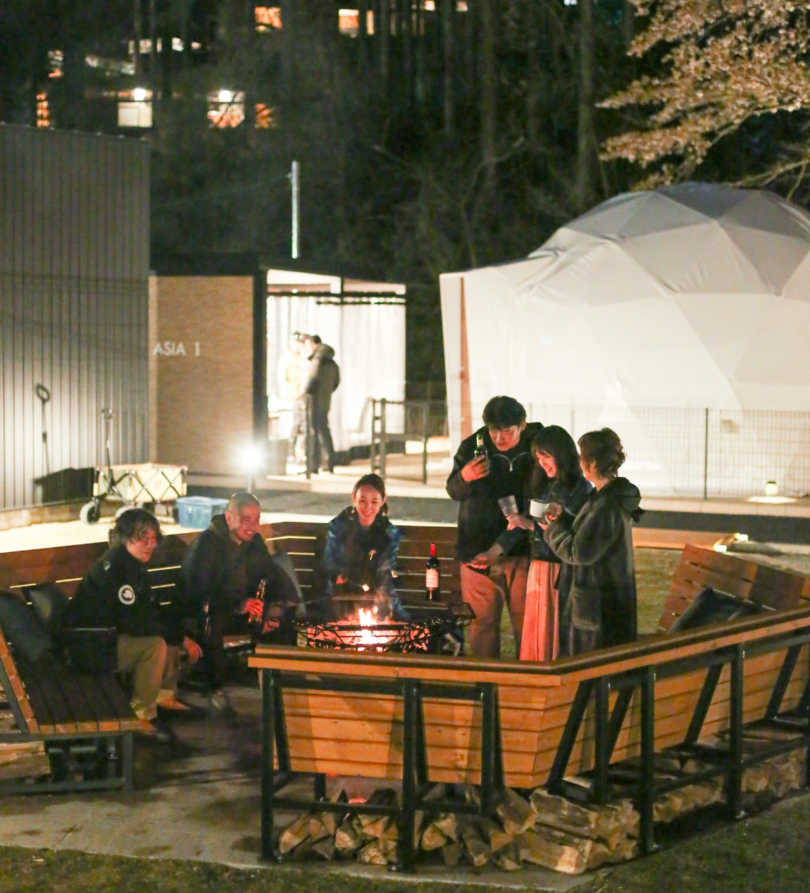 キャンプファイアの写真