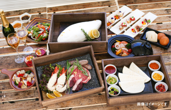 【グランピング・プラチナ2食】ロブスター・鯛の塩釜焼き・黒毛和牛ロース★オールインクルーシブ★の写真